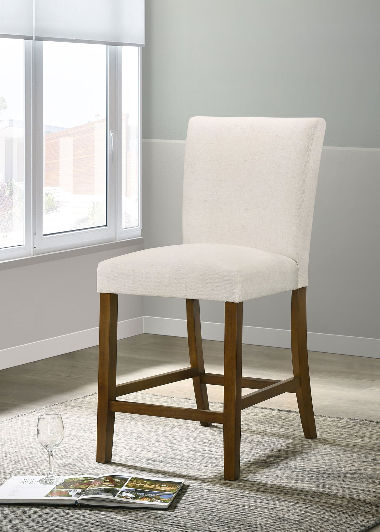 Paxton Beige Upholstered Counter Height Dining Chair (Set of 2) by Coaster at Eve Furniture