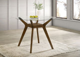 Paxton Brown Round 48-inch Glass Top Counter Height Dining Table by Coaster at Eve Furniture