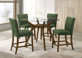 Paxton Green 5-piece Round Glass Top Counter Height Dining Set by Coaster at Eve Furniture