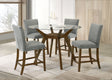 Paxton Grey 5-piece Round Glass Top Counter Height Dining Set by Coaster at Eve Furniture