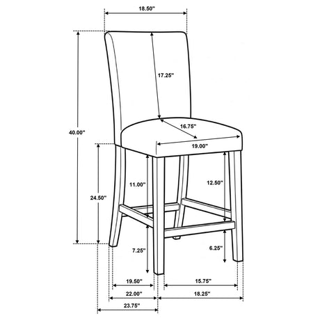 Paxton Teal Blue 5-piece Round Glass Top Counter Height Dining Set by Coaster at Eve Furniture