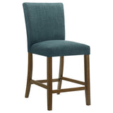 Paxton Teal Blue 5-piece Round Glass Top Counter Height Dining Set by Coaster at Eve Furniture