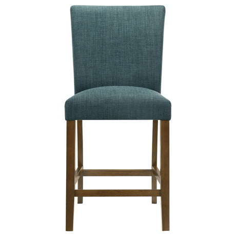 Paxton Teal Blue 5-piece Round Glass Top Counter Height Dining Set by Coaster at Eve Furniture