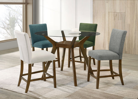 Paxton Upholstered Counter Height Dining Chair Teal Blue (Set of 2) by Coaster at Eve Furniture