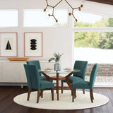 Paxton Upholstered Dining Side Chair Blue (Set of 2) by Coaster at Eve Furniture