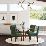 Paxton Upholstered Dining Side Chair Green (Set of 2) by Coaster at Eve Furniture