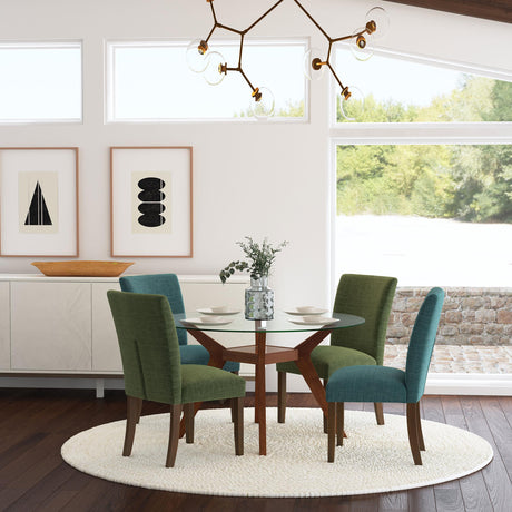 Paxton Upholstered Dining Side Chair Green (Set of 2) by Coaster at Eve Furniture