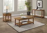 Payne Distressed Brown 1-drawer Wood End Table with Shelf by Coaster at Eve Furniture