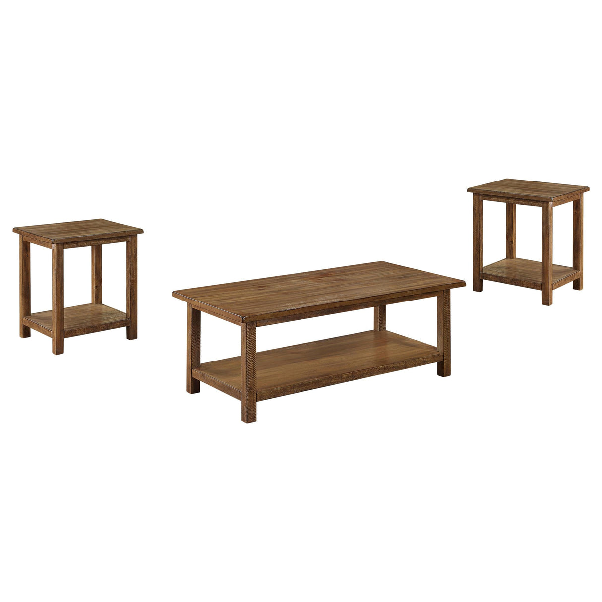 Payne Distressed Brown 3-Piece Coffee and End Table Set by Coaster at Eve Furniture