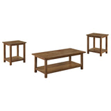 Payne Distressed Brown 3-Piece Coffee and End Table Set by Coaster at Eve Furniture