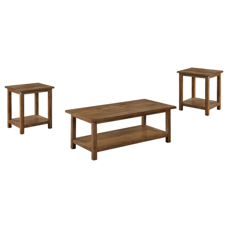 Payne Distressed Brown 3-Piece Coffee and End Table Set by Coaster at Eve Furniture