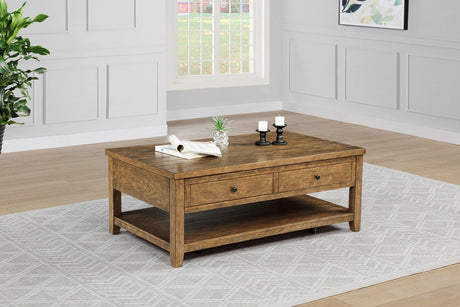 Payne Distressed Brown 48-inch Mobile Lift Top Coffee Table by Coaster at Eve Furniture