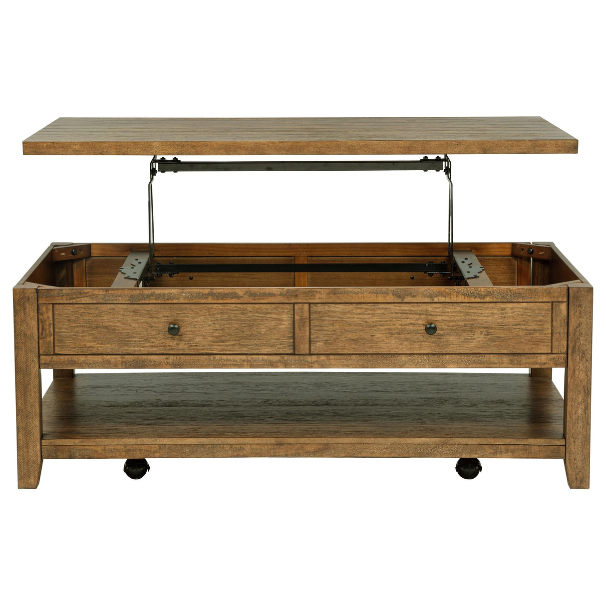 Payne Distressed Brown 48-inch Mobile Lift Top Coffee Table by Coaster at Eve Furniture