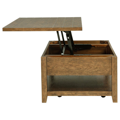 Payne Distressed Brown 48-inch Mobile Lift Top Coffee Table by Coaster at Eve Furniture