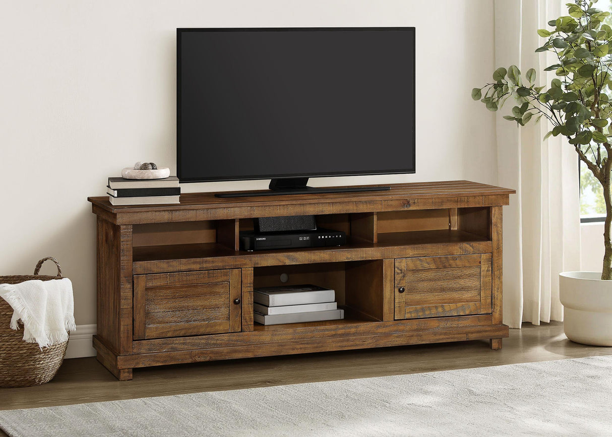 Payne Distressed Brown 70-inch TV Stand Media Console by Coaster at Eve Furniture