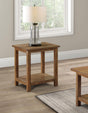 Payne Distressed Brown Wood End Table with Shelf by Coaster at Eve Furniture