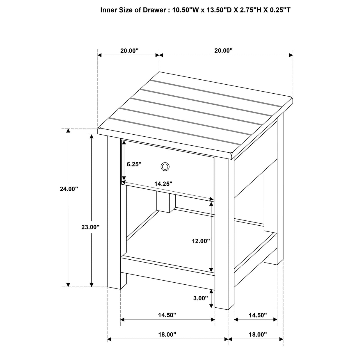 Payne Distressed Java 3-Piece Coffee and 1-Drawer End Table Set by Coaster at Eve Furniture