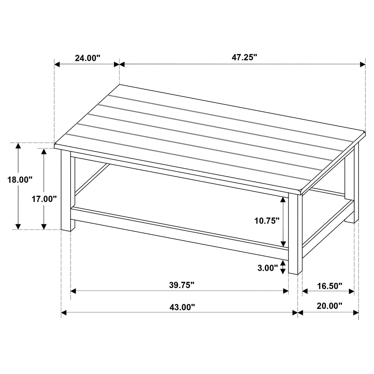 Payne Distressed Java 3-Piece Coffee and 1-Drawer End Table Set by Coaster at Eve Furniture