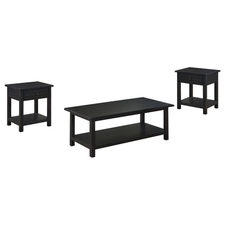Payne Distressed Java 3-Piece Coffee and 1-Drawer End Table Set by Coaster at Eve Furniture