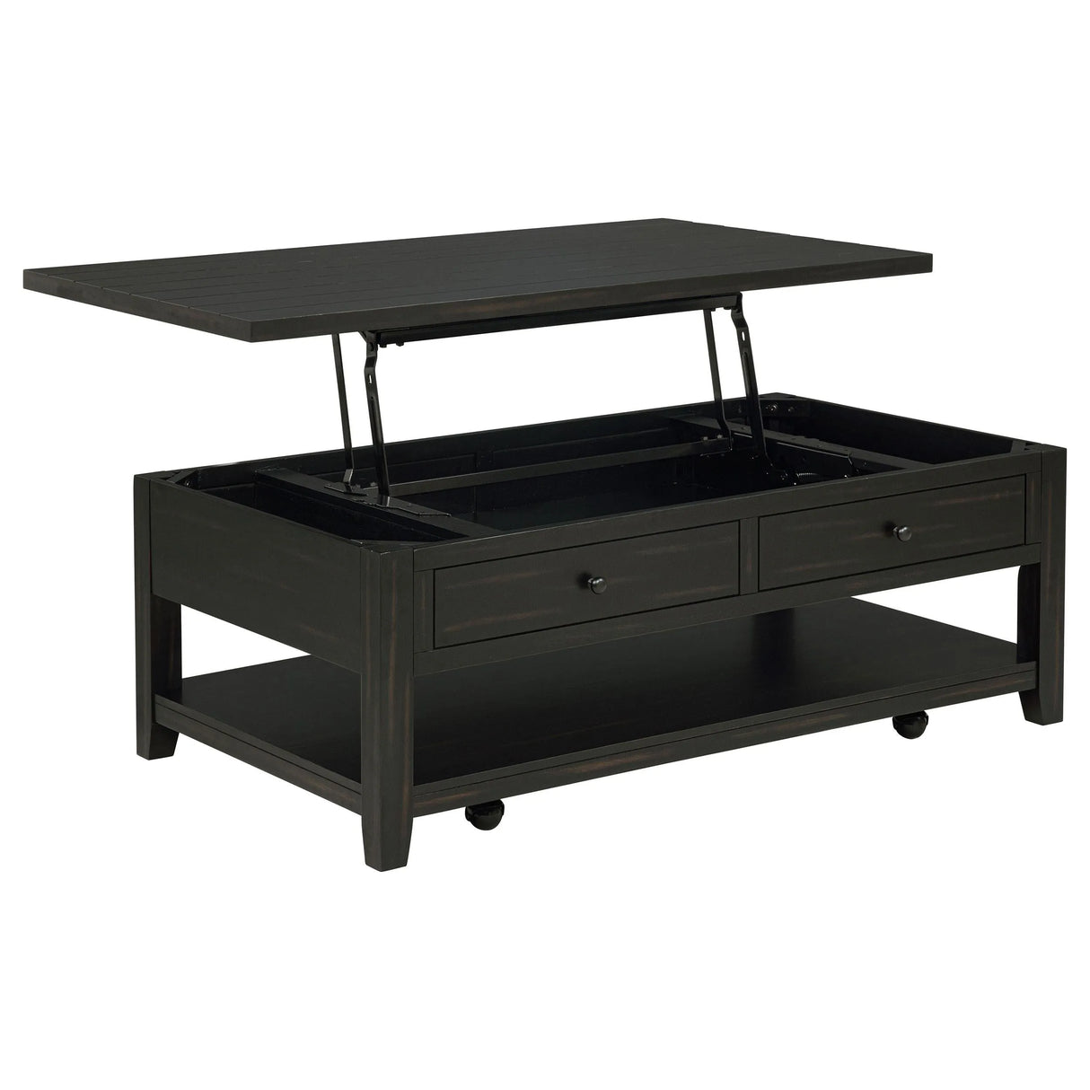 Payne Distressed Java 48-inch Mobile Lift Top Coffee Table by Coaster at Eve Furniture