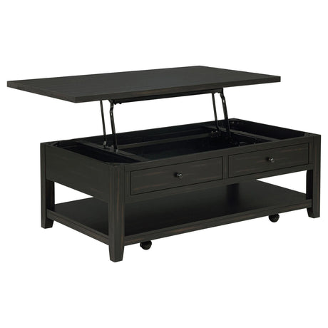 Payne Distressed Java 48-inch Mobile Lift Top Coffee Table by Coaster at Eve Furniture