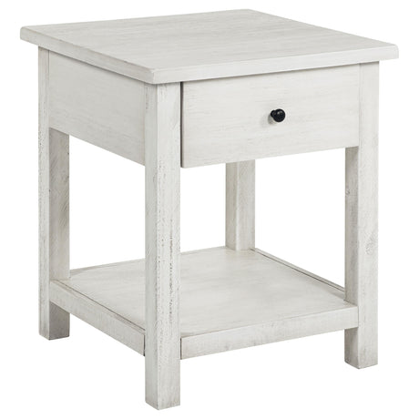 Payne Distressed White 2-Piece Coffee and 1-Drawer End Table Set by Coaster at Eve Furniture