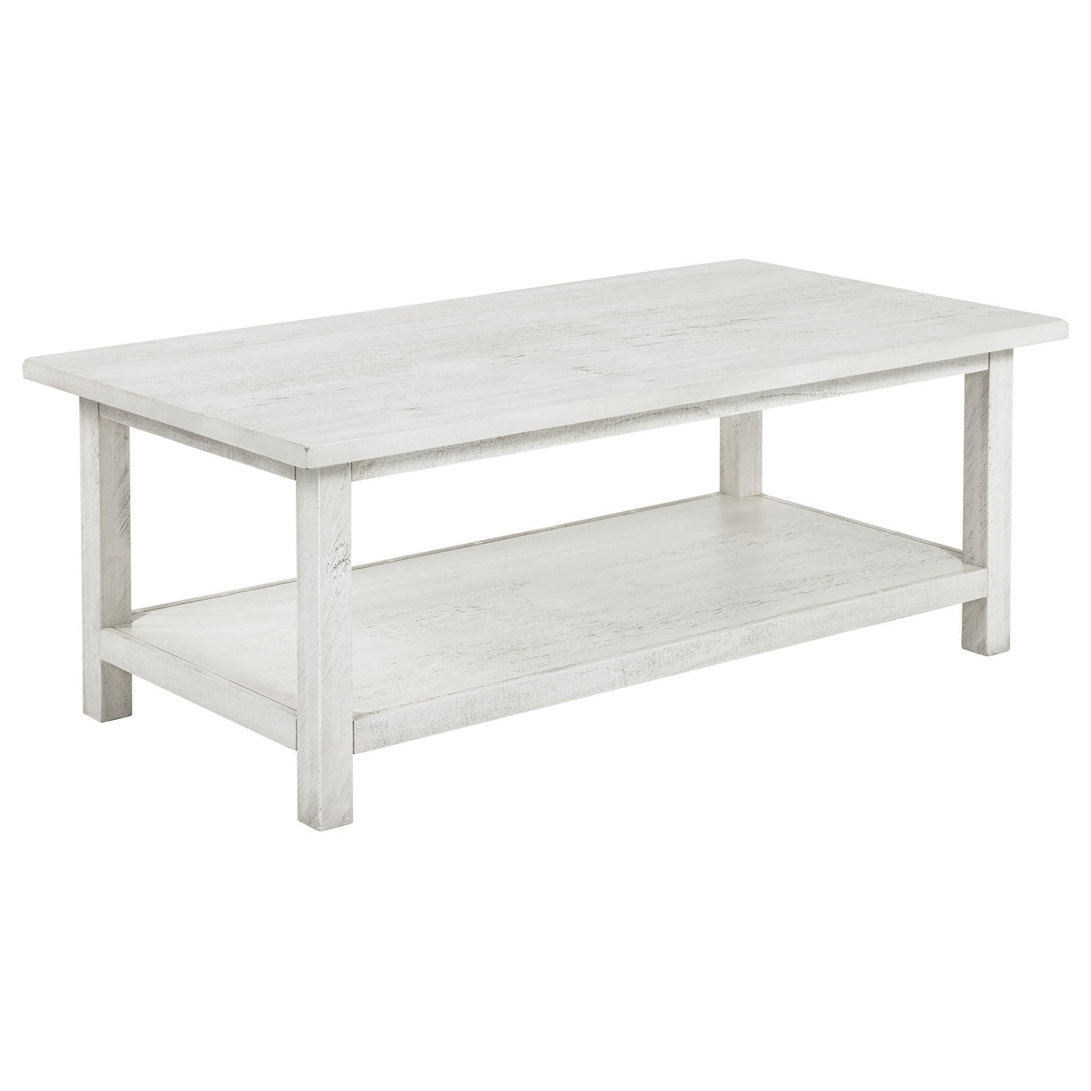 Payne Distressed White 2-Piece Coffee and 1-Drawer End Table Set by Coaster at Eve Furniture