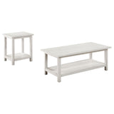 Payne Distressed White 2-Piece Coffee and End Table Set by Coaster at Eve Furniture