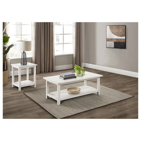 Payne Distressed White 2-Piece Coffee and End Table Set by Coaster at Eve Furniture