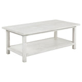 Payne Distressed White 3-Piece Coffee and End Table Set by Coaster at Eve Furniture
