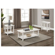 Payne Distressed White 3-Piece Coffee and End Table Set by Coaster at Eve Furniture