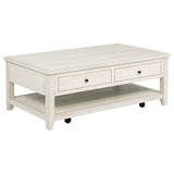 Payne Distressed White 48-inch Mobile Lift Top Coffee Table by Coaster at Eve Furniture