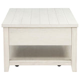 Payne Distressed White 48-inch Mobile Lift Top Coffee Table by Coaster at Eve Furniture