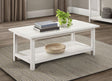 Payne Wood Coffee Table with Shelf White by Coaster at Eve Furniture