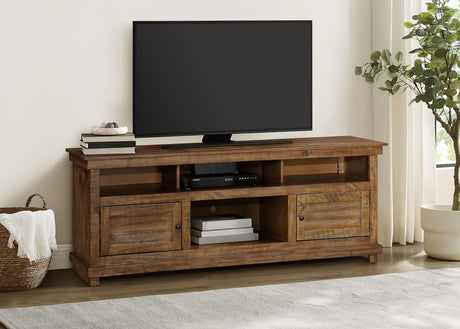 Payne Distressed Brown 70-inch TV Stand Media Console by Coaster at Eve Furniture