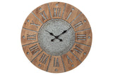 Payson Antique Gray/Natural Wall Clock by Ashley at Eve Furniture