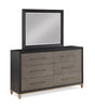 Payson Black and Brown Dresser Mirror by Crown Mark at Eve Furniture
