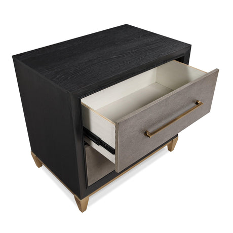 Payson Black and Brown Nightstand by Crown Mark at Eve Furniture