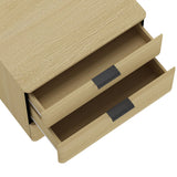 Payton Nightstand in Natural Oak and Black by Manhattan Comfort at Eve Furniture