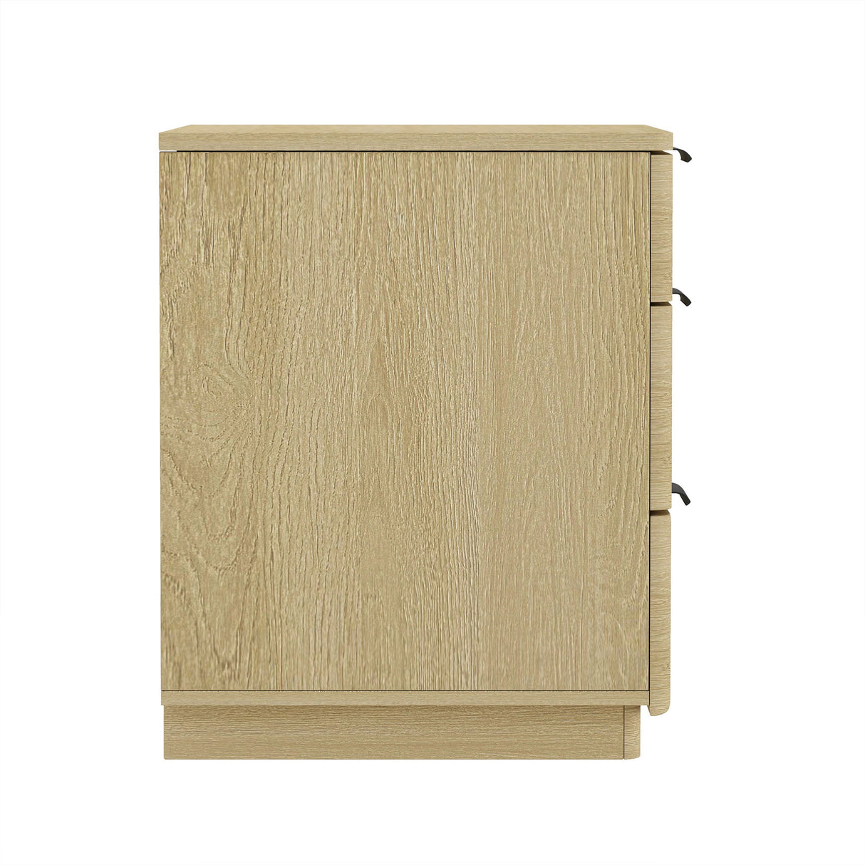 Payton Nightstand in Natural Oak and Black by Manhattan Comfort at Eve Furniture