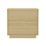Payton Nightstand in Natural Oak and Black by Manhattan Comfort at Eve Furniture