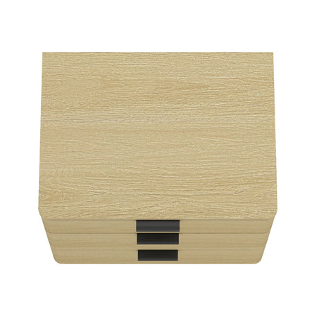 Payton Nightstand in Natural Oak and Black by Manhattan Comfort at Eve Furniture