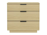 Payton Nightstand in Natural Oak and Black by Manhattan Comfort at Eve Furniture
