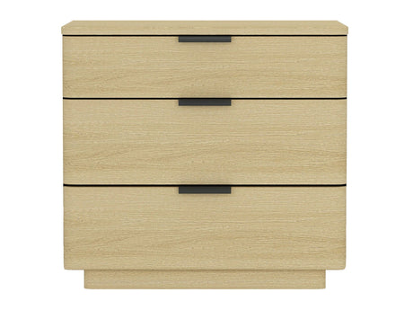 Payton Nightstand in Natural Oak and Black by Manhattan Comfort at Eve Furniture