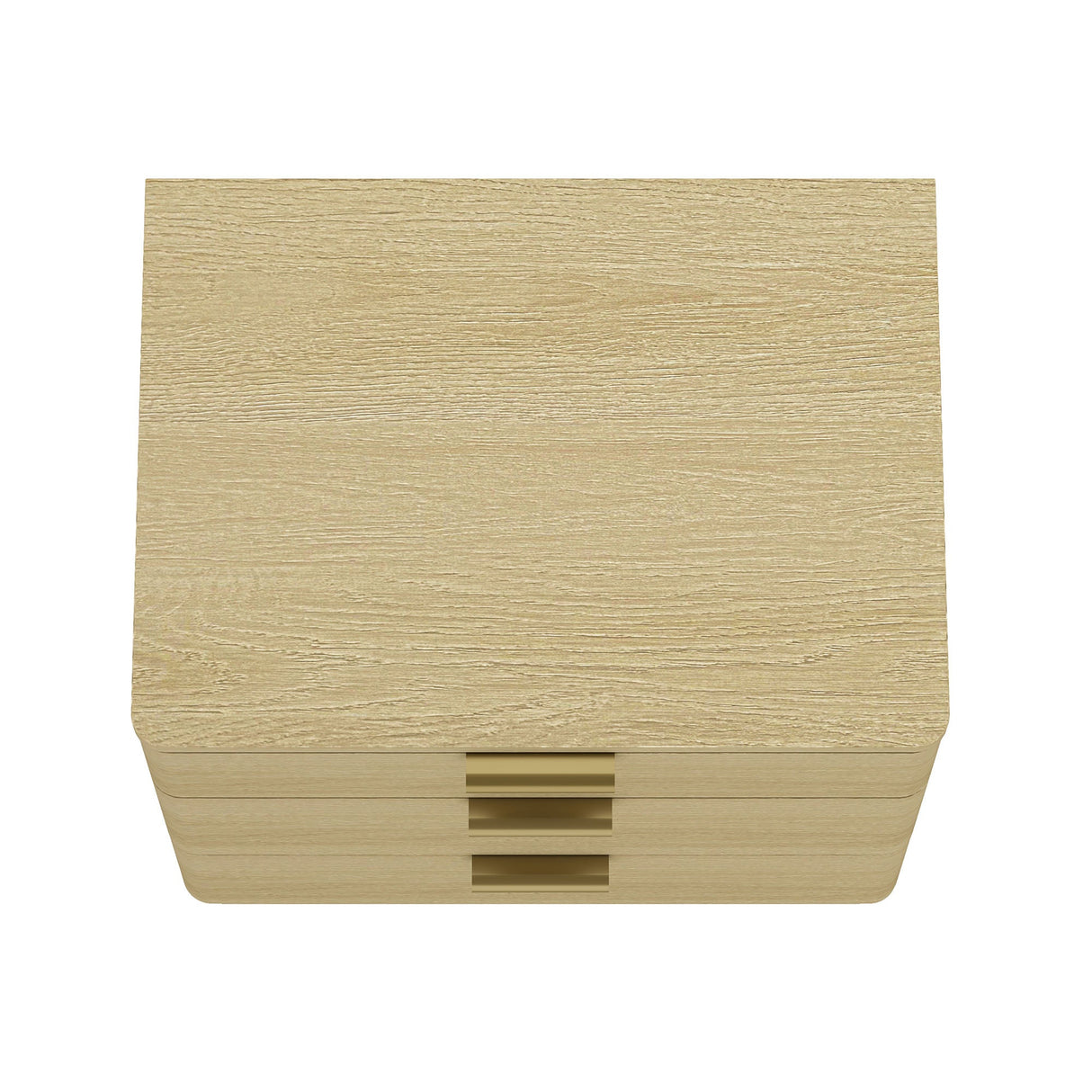 Payton Nightstand in Natural Oak and Gold by Manhattan Comfort at Eve Furniture