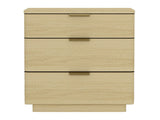 Payton Nightstand in Natural Oak and Gold by Manhattan Comfort at Eve Furniture