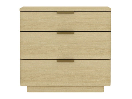 Payton Nightstand in Natural Oak and Gold by Manhattan Comfort at Eve Furniture