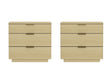 Payton Nightstand in Natural Oak and Gold (set of 2) by Manhattan Comfort at Eve Furniture