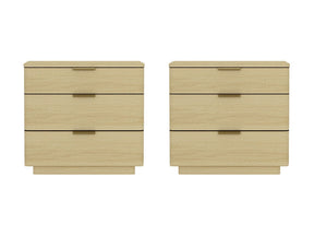 Payton Nightstand in Natural Oak and Gold (set of 2) by Manhattan Comfort at Eve Furniture