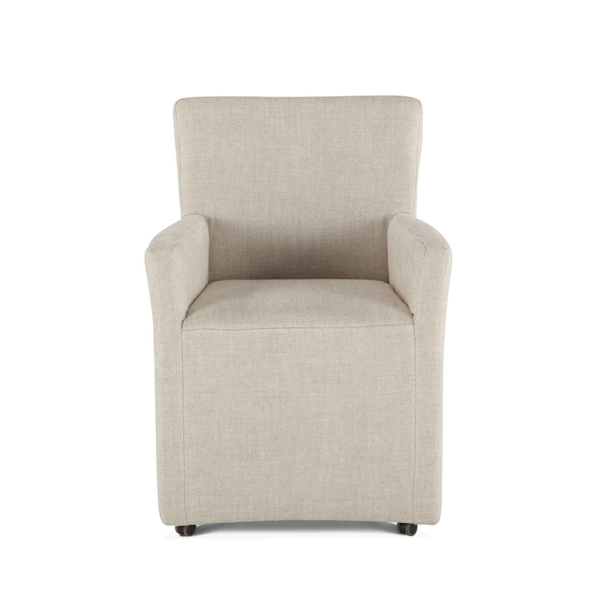 Peabody 25" Wheeled Armchair in Beige Linen by Home Trends & Design at Eve Furniture